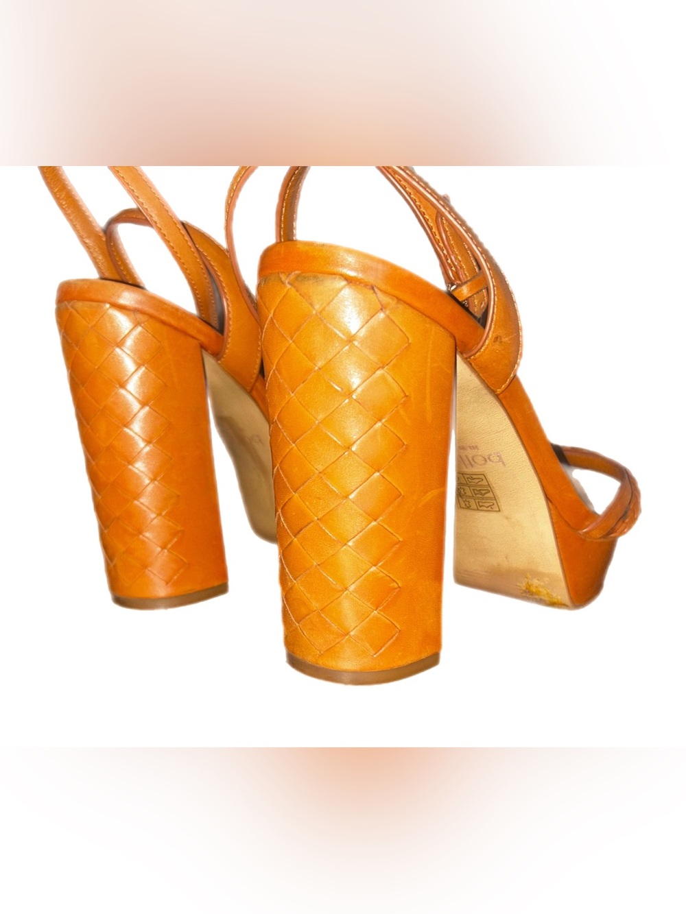 Botkier Cognac Leather Platform Ankle-Strap Sandal- size: 7.5 - Picture 3 of 11
